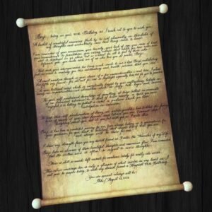 Personalized 70th Birthday Scroll Calligraphy