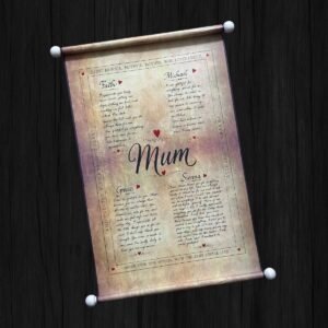 Mother’s Day Personalized Calligraphy Scroll
