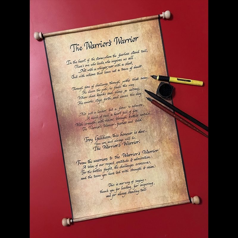 custom calligraphy poem